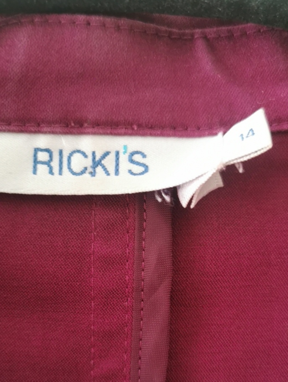 Ricki's Short Sleeve Womens Magenta Careerwear Office Casual Blazer. Size 14 - Picture 6 of 7